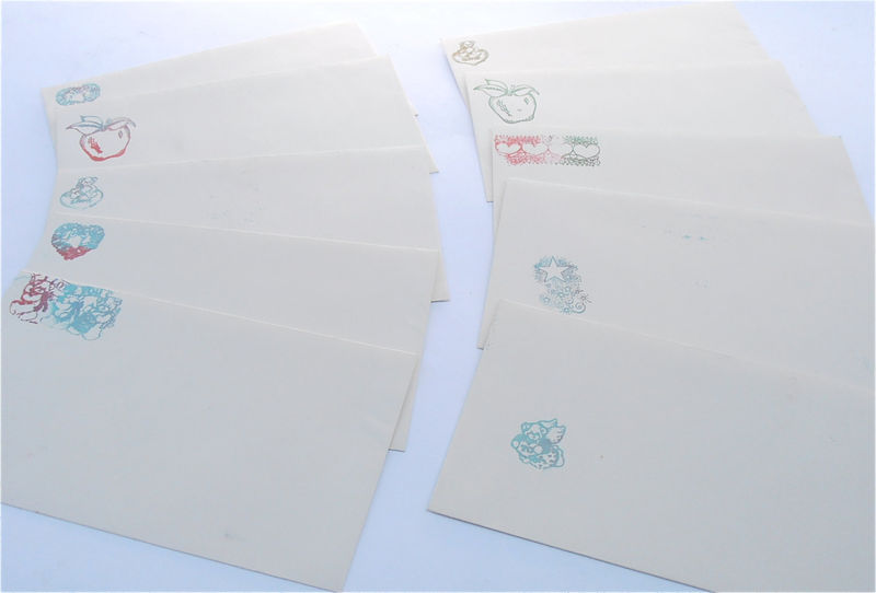 Vintage Rubber Stamp Envelopes Vintage Stationery Vintage Paper