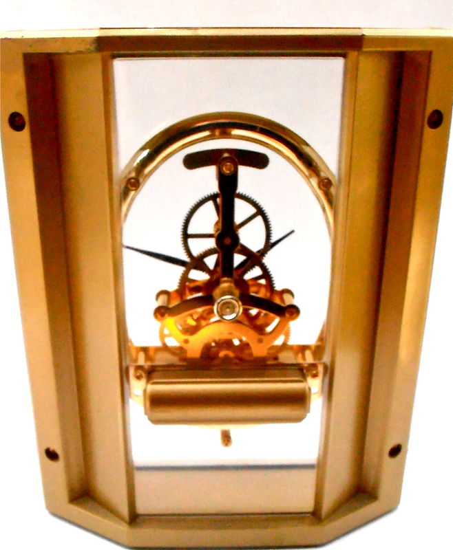 Vintage Seiko Table Clock Mirror See Through Glass Case Acrylic