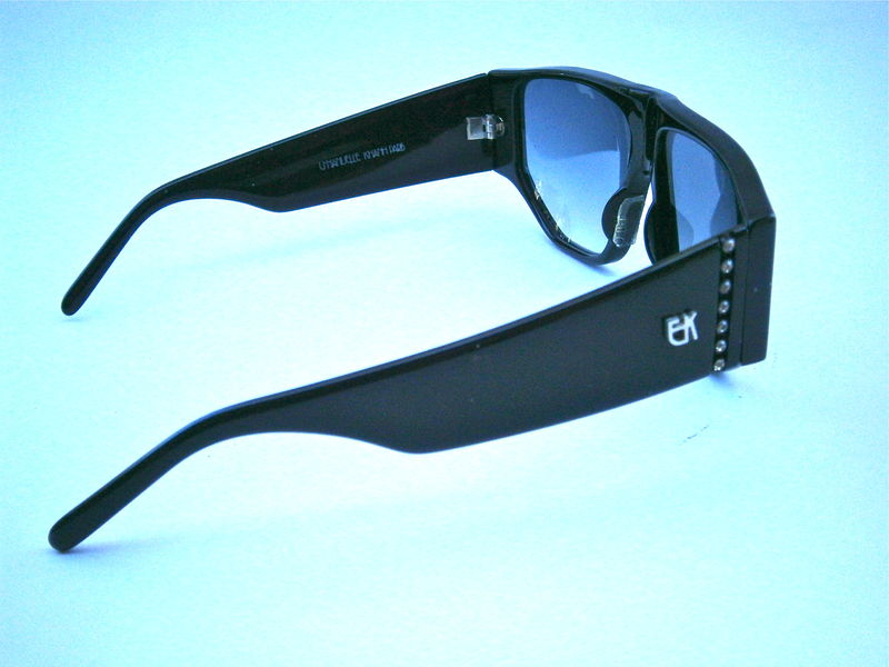 Vintage Emmanuelle Khanh Sunglasses Rhinestone Paris Designer Glossy