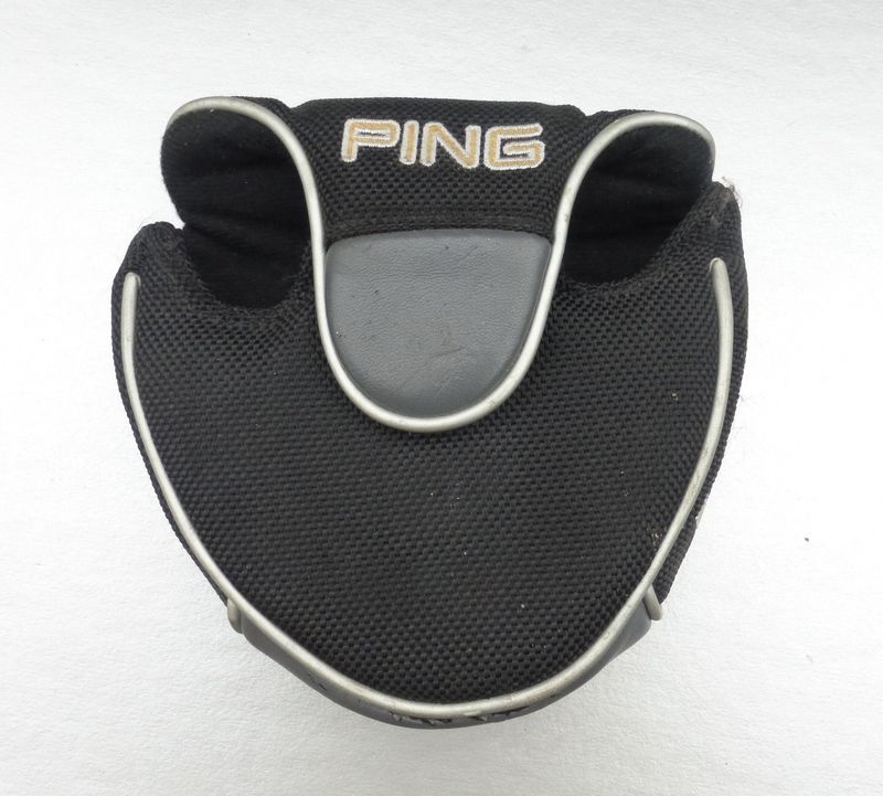 Ping Craz E Karsten Mallet Putter Head Cover Golf Club Gray Black