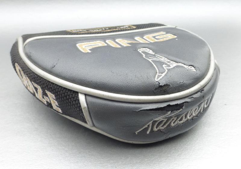 Ping Craz E Karsten Mallet Putter Head Cover Golf Club Gray Black