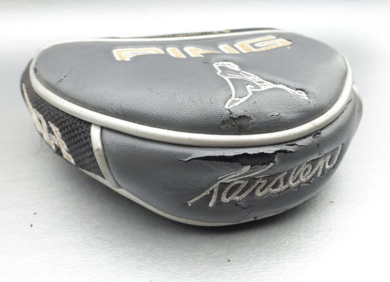 Ping Craz E Karsten Mallet Putter Head Cover Golf Club Gray Black