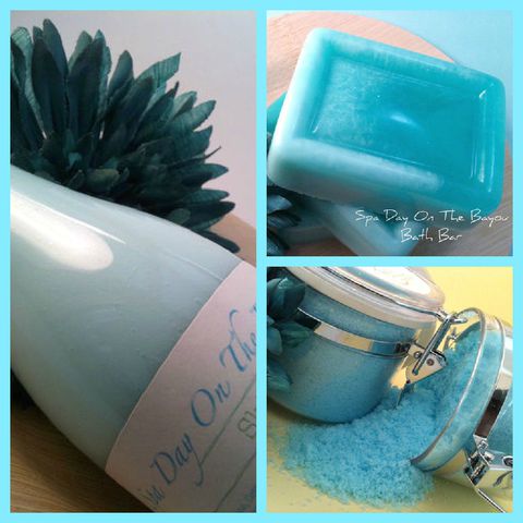 Spa,Day,On,The,Bayou,Holiday,Bundle,Spa Day, Soap, Scrub, Lotion, gift, set, Christmas, holiday, sale, bundle, blue