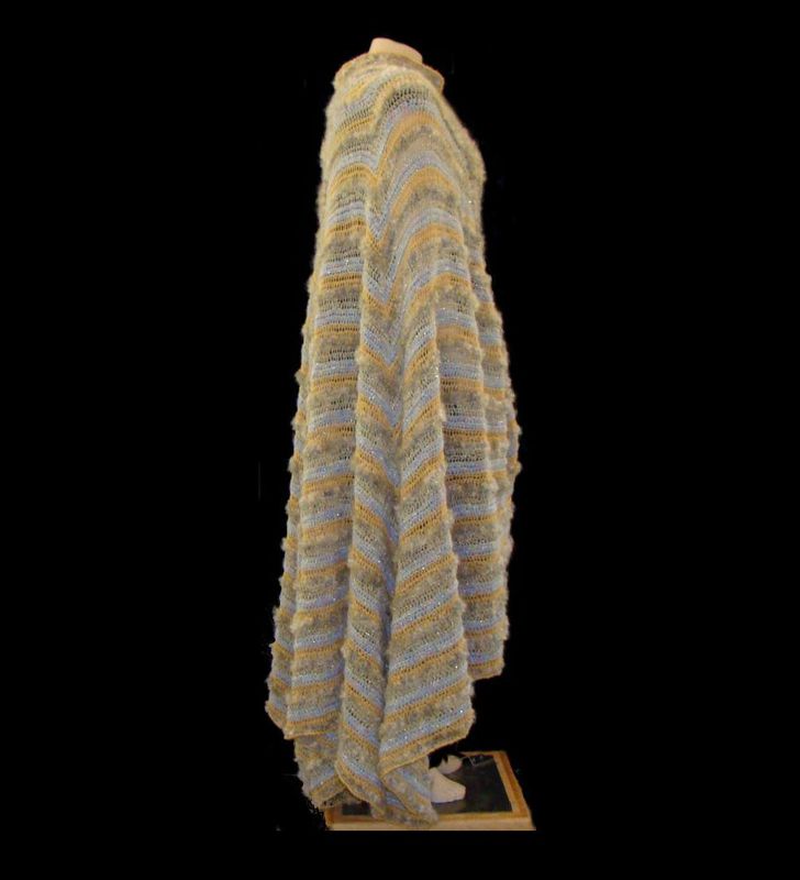 Plus Size Cape,  Formal Evening Cape Size 1X, Plus Size Crocheted Cape, Evening Wrap - product images  of 