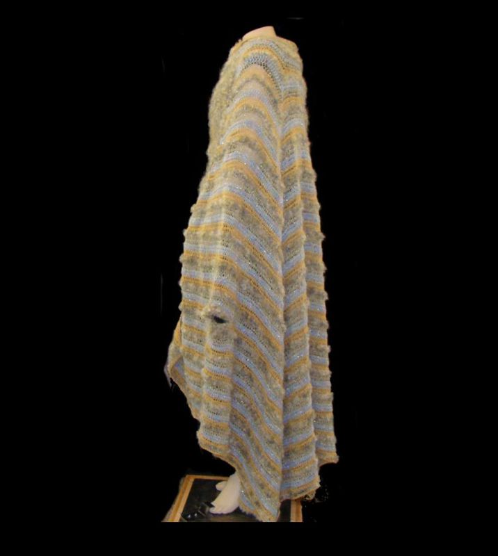 Plus Size Cape,  Formal Evening Cape Size 1X, Plus Size Crocheted Cape, Evening Wrap - product images  of 