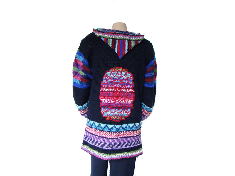 Plus Size Sweater, Plus Size Tunic Sweater 1X, Crochet Sweater - product images  of 