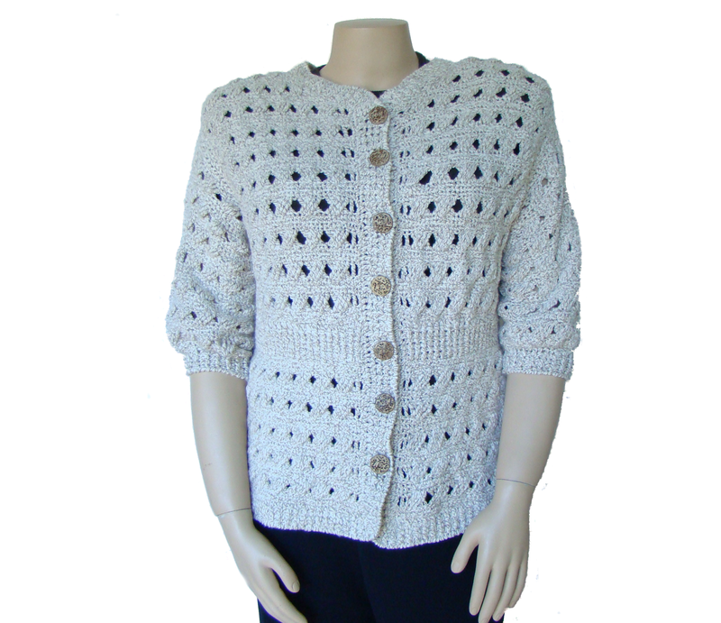 Plus Size Cardigan Sweater, Fashionable Plus Size Cotton Sweater - product images  of 