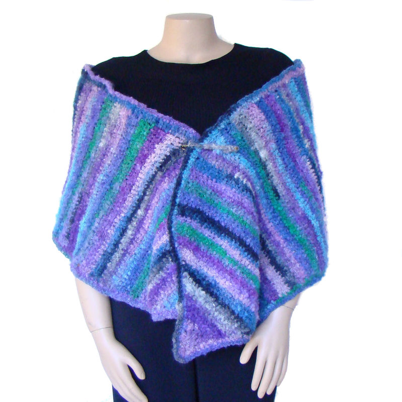 Plus Size Shawl Wrap, Plus Size Wool Shawl, Crochet Shawl 1X 2X 3X - product images  of 