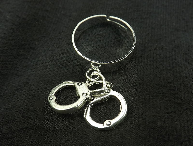 Handcuff Ring bdsm ring Statement Ring Handcuff Jewelry adjustable ring Pinch the Muse