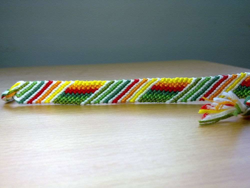 Friendship Bracelet Vertical and Diagonal Stripes, made to order