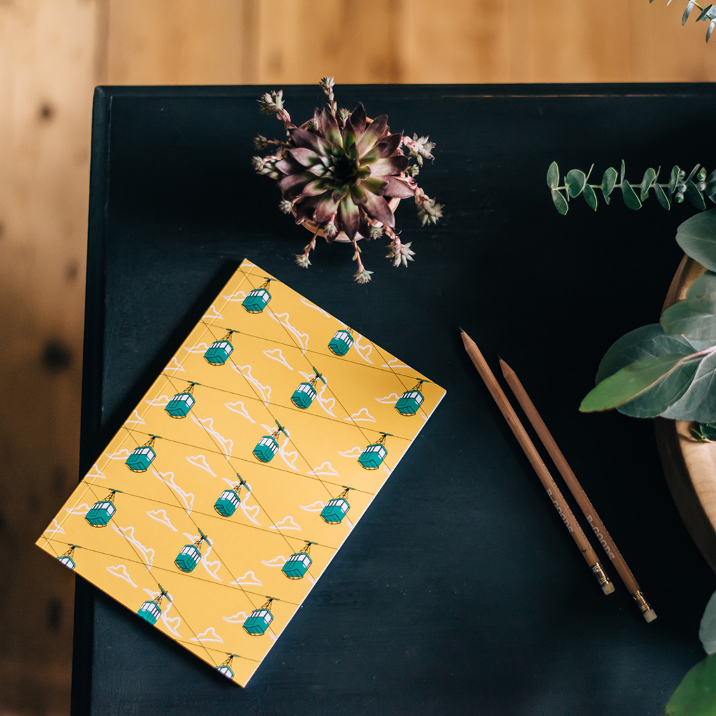 Cable Cars Yellow Notebook