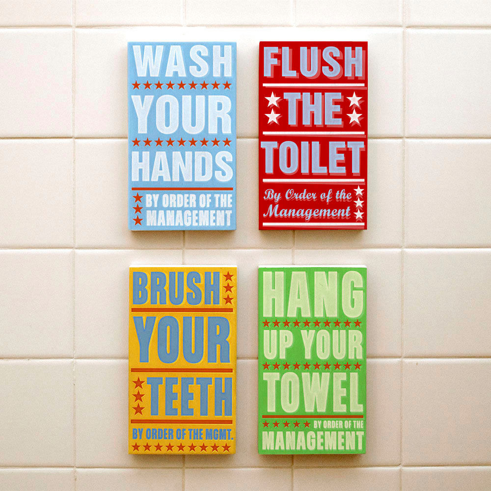 Kids Bathroom Wall Art ready to hang bathroom art- bathroom decor set of 4order of Kids Bathroom Wall Art ready to hang bathroom art- bathroom decor set of 4order of