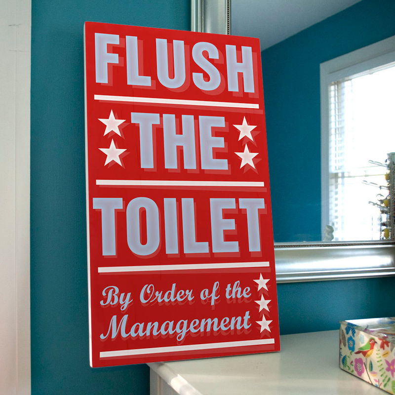 Kids Bathroom Art Flush The Toilet By Order Of Management Kids Bathroom Art Flush The Toilet By Order Of Management Word Block