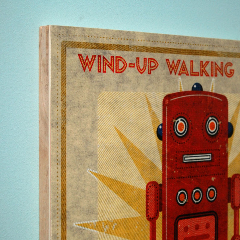 Retro Robot Tin Toy Art Box 16 in x 20 in - product images  of 