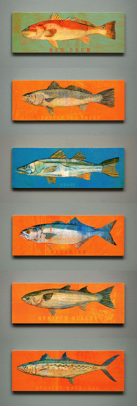 Saltwater Fish Series Large Art Block - Pick the Print - 4 in x 11 in - product images  of 