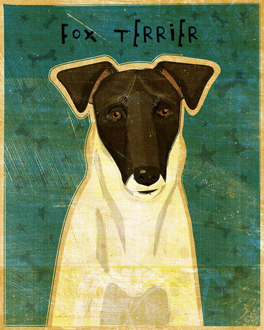 Smooth,Fox,Terrier,Black,and,White,Dog,Art,Print,Illustration,digital,whimsical,cute,dog,animals,animal,schnauzer,black,paper,ink