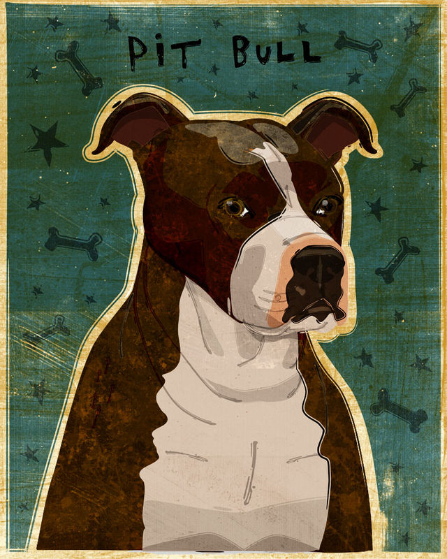 American Pit Bull Terrier Print - Various Colors  - product images  of 