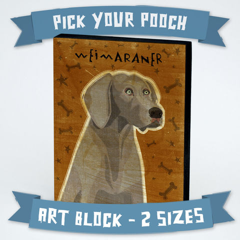Dog,Series,Art,Block,-,Weimaraner,Various,Sizes,Illustration,Digital,wood,block,dog,breed,animal,weimaraner,glue,paper,ink,sealer