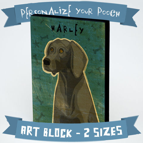 Personalized,Dog,Series,Art,Block,-,Weimaraner,Various,Sizes,Illustration,Digital,wood,block,dog,breed,animal,weimaraner,glue,paper,ink,sealer