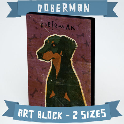 Dog,Series,Art,Block,-,Doberman,with,Breed,Name-,Various,Sizes,Illustration,Digital,wood,block,dog,breed,animal,doberman_pinscher,glue,paper,ink,sealer