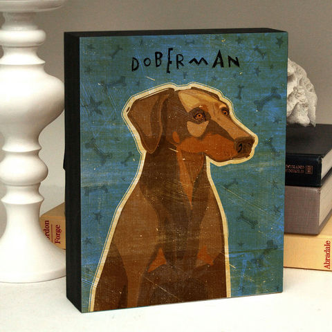 Dog,Art,Box,-,Doberman,with,Breed,Name,Mounted,Print,Various,Sizes,Illustration,Digital,wood,reproduction,print,mounted,dog_art,art_box,dog_art_box,paper,ink,glue,sealer,doberman
