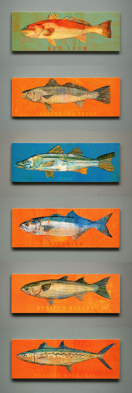 Saltwater Fish Series - The Big One Art - Block - Pick the Print - 6.5 in x 18 in - product images  of 