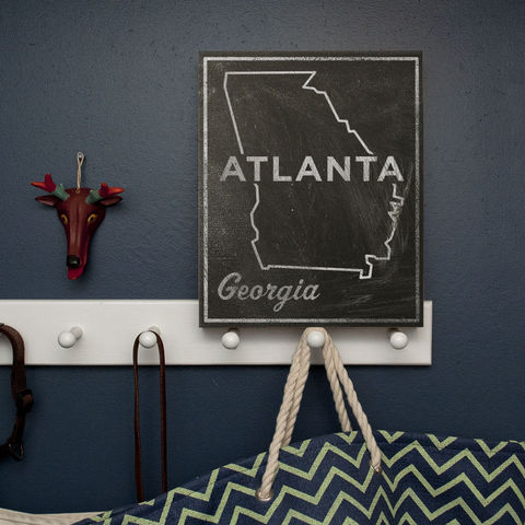 Atlanta,City,State,Art,Box,-,11,in,x,14,Print,Chalkboard,Custom,Print,,Georgia,Chalkboard Art, Atlanta Art, City Print, Vintage Look Art, Minimalist Art, Typography Art, Honeymoon Gift, United States Cities, Dorm Room Art, Living Room Office, Wedding Gift, Custom State Print, Georgia State Art