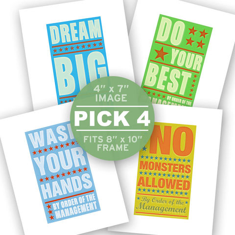 Kids,Room,Decor,-,By,Order,of,Management,4,in,x,7,Set,Nursery,Art,Prints,Fits,8,10,frame,House,Rules,Children,Print,kids_room_decor,by_order_of_the,the_management,art_for_kids_room,art_for_boys_room,art_for_girls_room,house_rules_art,toddler_decor,nursery_decor,kids_room_signs,bathroom_art,nursery_art_print,playroom_art,Paper,Ink