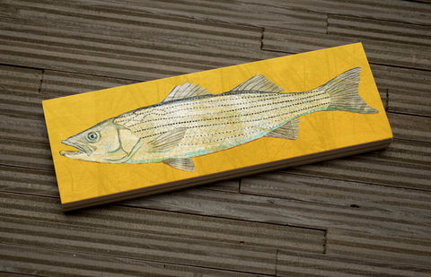 Freshwater,Fish,Art,Medium,Block,-,Striped,Bass,Print,9,in,x,3,Wall,Decor,Fisherman,Gift,Fathers,Day,for,Dad,Digital,Wood_Art_Block,Fish_Art_On_Wood,Fish_Wall_Decor,Fish_Wall_Art,Fish_Wall_Hanging,Fish_Illustration,Fish_Artwork,Freshwater_Fish_Art,Fathers_Day_Gift,Gift_For_Dad,Dad_Gift,striped_bass_print,striped_bass_art,wood,paper,ink,glue,sealer