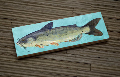 Freshwater,Fish,Art,Medium,Block,-,Channel,Catfish,Print,9,in,x,3,Wall,Decor,Fisherman,Gift,Fathers,Day,for,Dad,Digital,Wood_Art_Block,Fish_Art_On_Wood,Fish_Wall_Decor,Fish_Wall_Art,Fish_Wall_Hanging,Fish_Illustration,Fish_Artwork,Freshwater_Fish_Art,Fathers_Day_Gift,Gift_For_Dad,Dad_Gift,channel_catfish_art,catfish_art_print,wood,paper,ink,glue,sealer