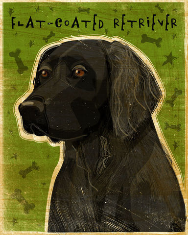 Flat,Coated,Retriever,Print,8,in,x,10,-,Whimsical,Dog,Art,Wall,Decor,Digital,Flat_Coated,Dog_Wall_Decor,Dog_Wall_Art,Dog_Decor,Dog_Print,Dog_Art_Print,Whimsical_Dog_Art,paper,ink