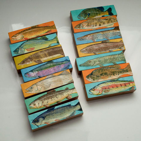 Whole,Mess,of,Fish,Sticks,-,Freshwater,Art,Block,Set,14,Gifts,for,Fisherman,Coastal,Decor,Fathers,Day,Gift,Dad,Print,Digital,Fathers_Day_Gift,Gifts_For_Fisherman,Saltwater_Fish_Art,Beach_Home_Decor,Beach_House_Art,Fish_Gifts,Wood_Art_Block,Fisherman_Gift,Coastal_Decor,Freshwater_Fish_Art,Gift_For_Dad,Dad_Gift,paper,ink,wood,glue,sealer