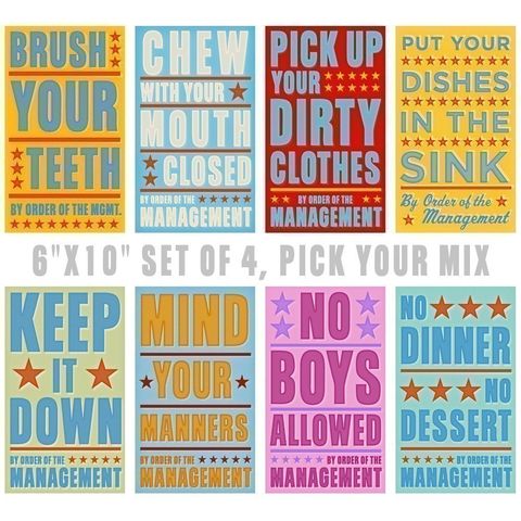 By,Order,of,The,Management,Set,4,Prints,-,Pick,your,Mix,6,in,x,10,Children,Art,Print,kids,kid,print,paper,cute,sign,digital,toddler,art,nursery,nursery decor,baby nursery decor,baby room decor,girls room decor,childrens room decor,children room decor,toddler room decor,artwork kids,artwork for kids,wall decor kids