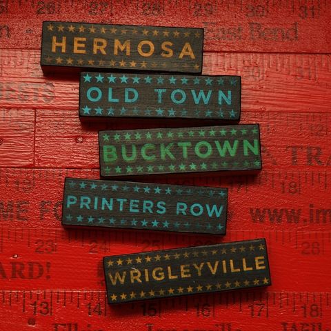 Chicago,Hoods,on,Wood,-,Five,Art,Block,Set,Pick,the,Illustration,Digital,wood,block,black,gift,chicago,old_town,hermosa,printers_row,wrigleyville,bucktown,chicago_neighborhood,neighborhood,paper,ink,glue,sealer