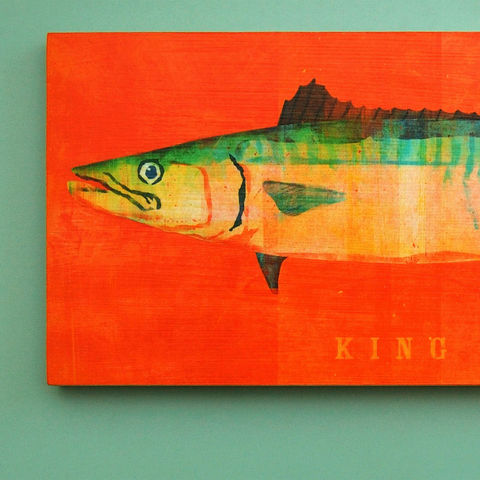 Saltwater,Fish,Series,-,The,Big,One,Art,Block,Pick,the,Print,6.5,in,x,18,Reproduction,Digital,wood,block,saltwater,fish,dad,dude,fathers_day,gift,paper,ink,glue,sealer