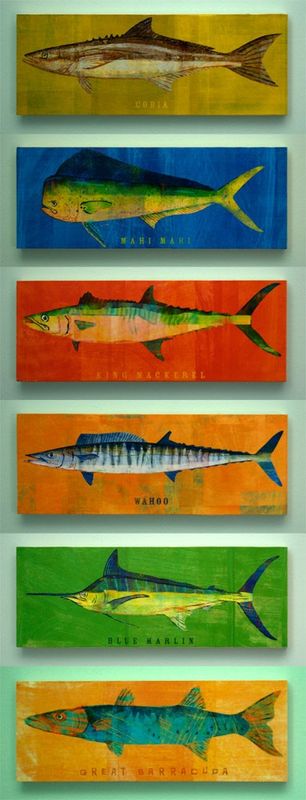 Saltwater Fish Series - The Big One Art - Block - Pick the Print - 6.5 in x 18 in - product images  of 