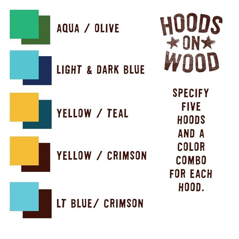 Brooklyn Hoods on Wood - Five Art Block Set - Pick the Hoods - product images  of 