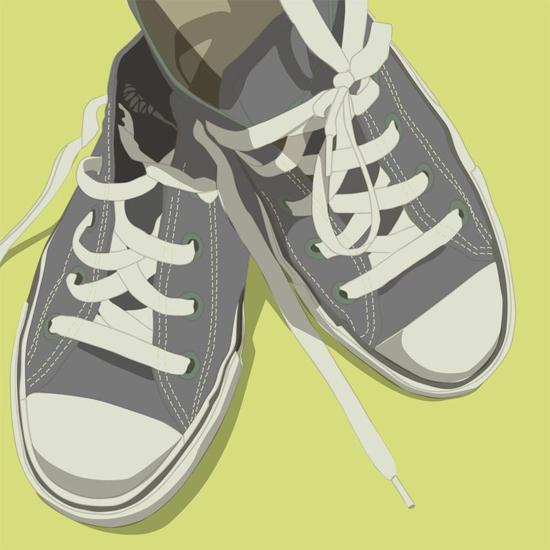 Lowtops Gray on Light Background 8 in x 8 in Print - U Pick the Color - product images  of 