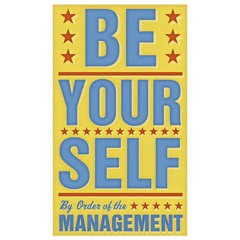 Be,Yourself,Print,6,in,x,10,Children,Art,art,illustration,print,digital,john_w_golden,be_yourself,yellow,sign,management,paper,computer