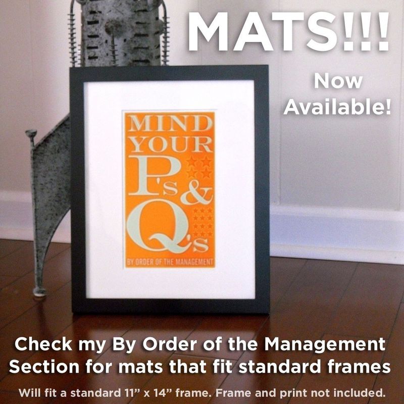 Mind Your Ps and Qs 6 in x 10 in Print - product images  of 