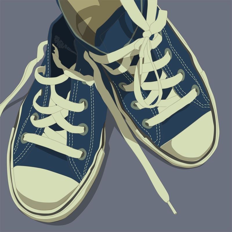 Lowtops Blue on Gray 8x8 Square - product images  of 