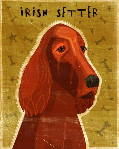 Irish,Setter,Dog,Art,Print,-,Various,Sizes,Illustration,whimsical,cute,animals,dog_art,pet,puppy,canine,brown,irish_setter_dog_art,print
