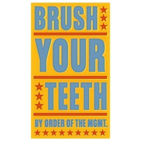 Brush,Your,Teeth,Print,-,Bathroom,Wall,Decor,Children,Toddler,art,illustration,print,digital,parental,john_w_golden,brush,teeth,yellow,red,blue,paper,computer