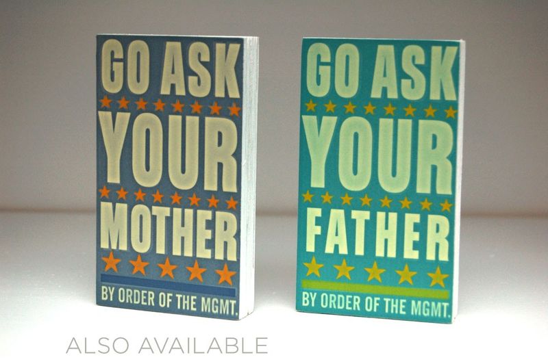 Go Ask Your Father Small Art Block - 2.625 in x 4.5 in - product images  of 