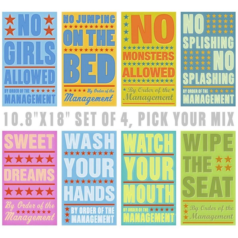 By Order of The Management Set of 4 Prints - Pick your Mix - 10.8 in x 18 in - product images  of 