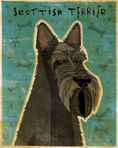 Scottish,Terrier,Black,Print,8,x,10,Art,Illustration,digital,whimsical,cute,dog,animals,animal,terrier,scottish,scottie,aberdeen,paper,ink