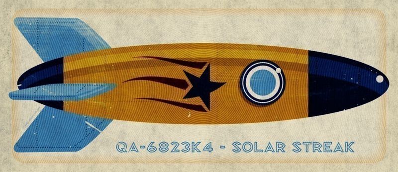 Rocket Prints Set of Four 9.25 in x 4 in - product images  of 