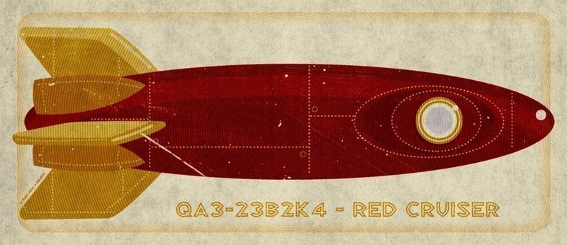 Rocket Prints Set of Four 9.25 in x 4 in - product images  of 