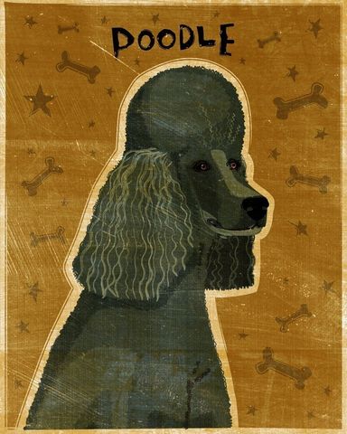 Poodle,Print,8,x,10,Black,Art,Illustration,digital,whimsical,cute,dog,animals,animal,poodle,black,paper,ink
