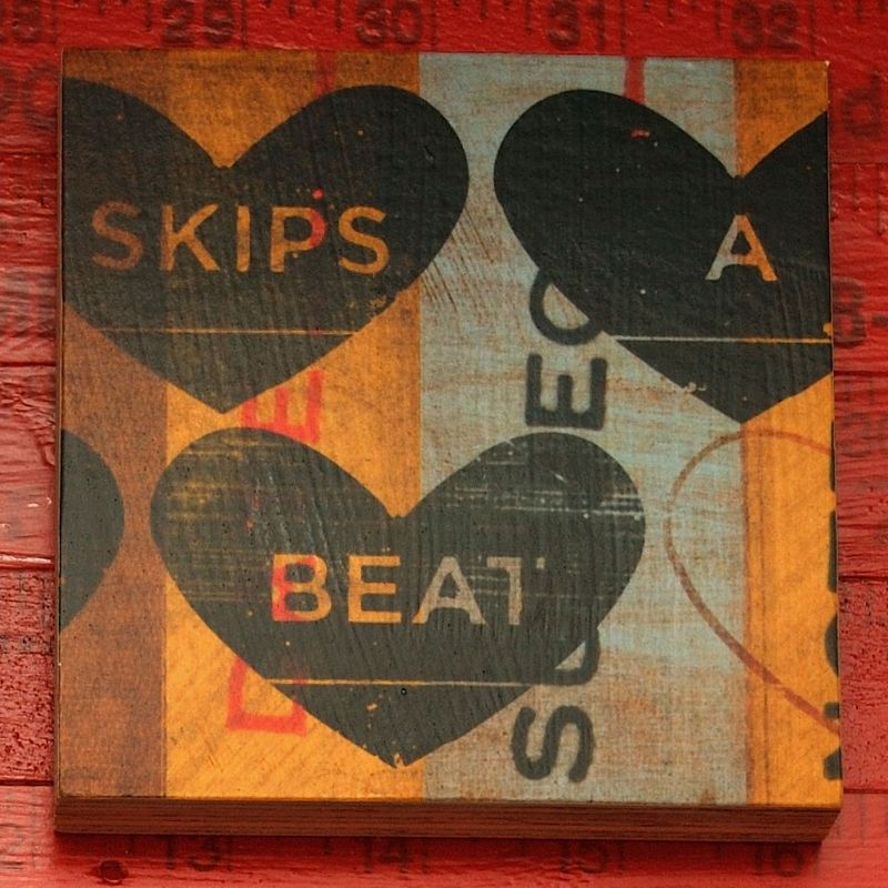 Skips a Beat  Art Block - 4 in x 4 in - product images  of 